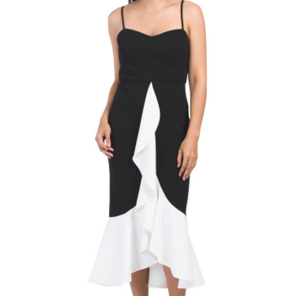 NWT RACHEL RACHEL ROY RUFFLE FRONT DRESS